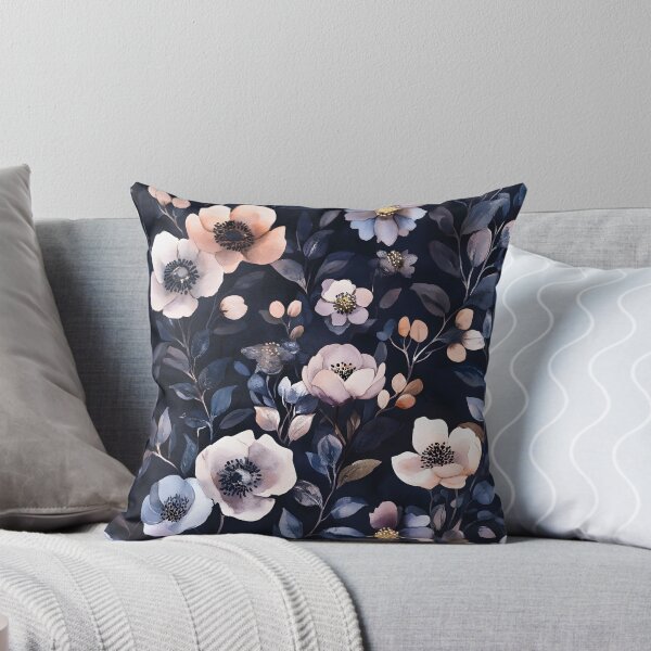 Item preview,  Vintage Watercolor Midnight Floral Romantic Purple Wildflowers designed and sold by GrinGalore.