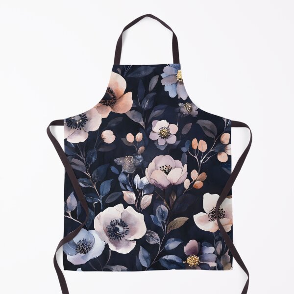 Item preview, Vintage Watercolor Midnight Floral Romantic Purple Wildflowers designed and sold by GrinGalore.