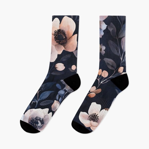 Item preview,  Vintage Watercolor Midnight Floral Romantic Purple Wildflowers designed and sold by GrinGalore.