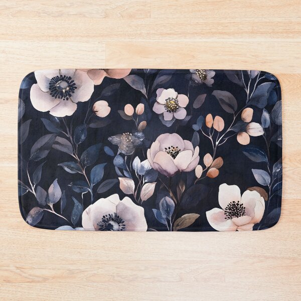 Item preview,  Vintage Watercolor Midnight Floral Romantic Purple Wildflowers designed and sold by GrinGalore.