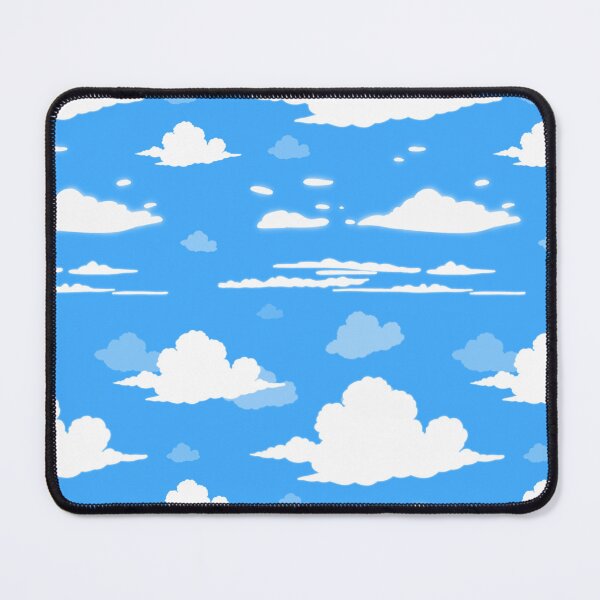Item preview, Anime-style white clouds seamless pattern  designed and sold by Nastasiakhmnk.