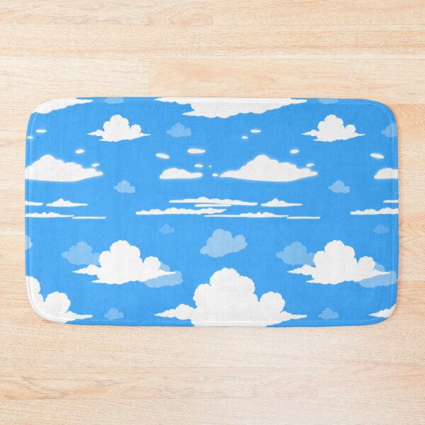 Item preview, Anime-style white clouds seamless pattern  designed and sold by Nastasiakhmnk.