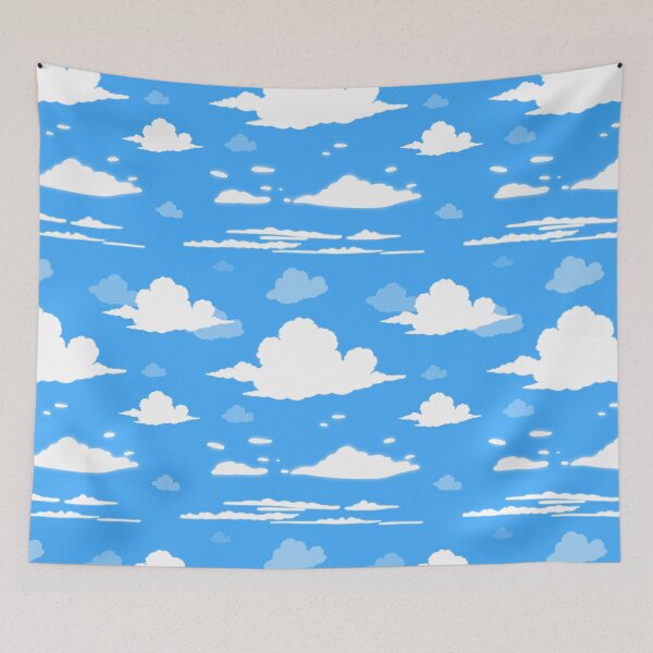 Item preview, Anime-style white clouds seamless pattern  designed and sold by Nastasiakhmnk.