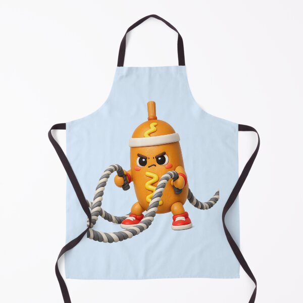 Item preview, Cute Corn Dog Workout Athlete | Kawaii Gym Battle Ropes Fitness Cartoon designed and sold by Moons Studio.