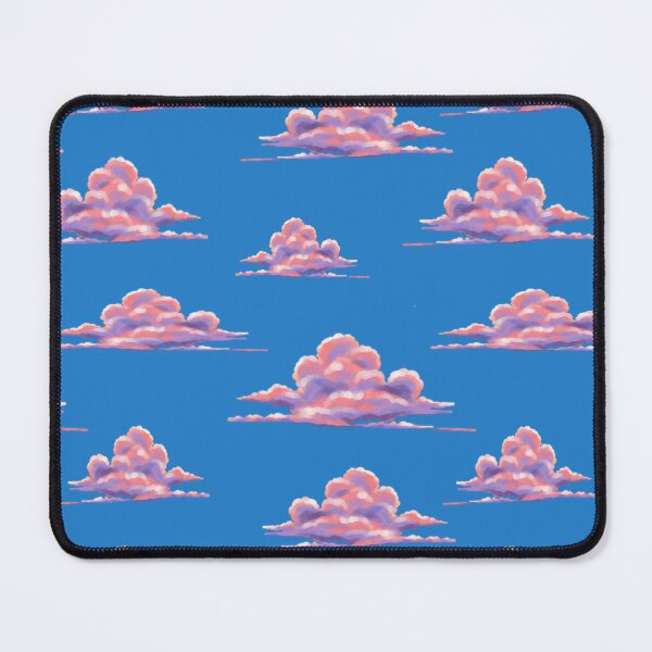 Item preview, Anime-style pink clouds seamless pattern  designed and sold by Nastasiakhmnk.