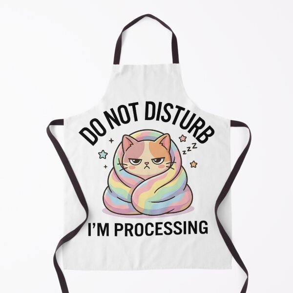 Item preview, Cute Cat Do Not Disturb I’m Processing T-Shirt – Funny Introvert Meme designed and sold by DIRTYSKETCHH.