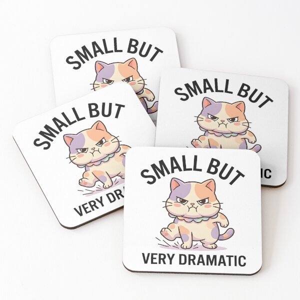 Item preview, Funny Cat Small But Very Dramatic T-Shirt – Cute Angry Cat Meme designed and sold by DIRTYSKETCHH.