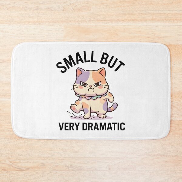 Item preview, Funny Cat Small But Very Dramatic T-Shirt – Cute Angry Cat Meme designed and sold by DIRTYSKETCHH.