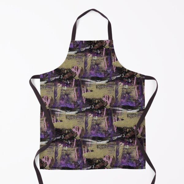 Item preview, Dark Textured Painterly Abstract in Brown and Purple designed and sold by Artistestella.