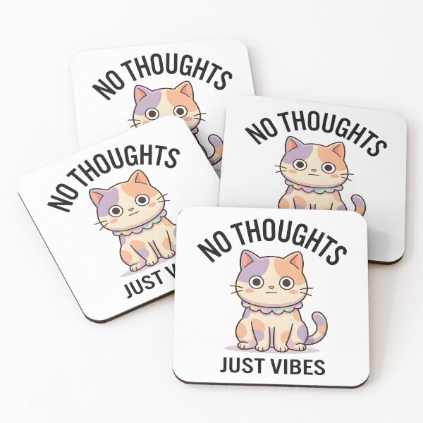 Item preview, Funny Cat No Thoughts Just Vibes T-Shirt – Cute Chill Meme designed and sold by DIRTYSKETCHH.