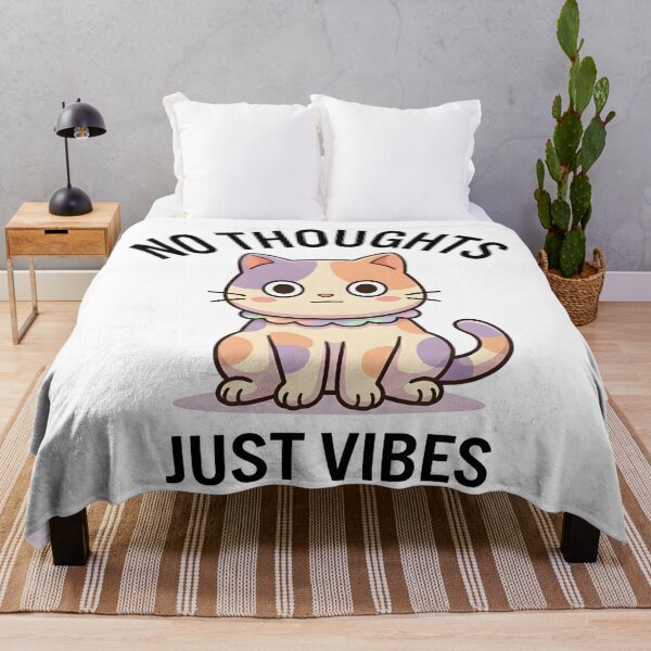 Item preview, Funny Cat No Thoughts Just Vibes T-Shirt – Cute Chill Meme designed and sold by DIRTYSKETCHH.
