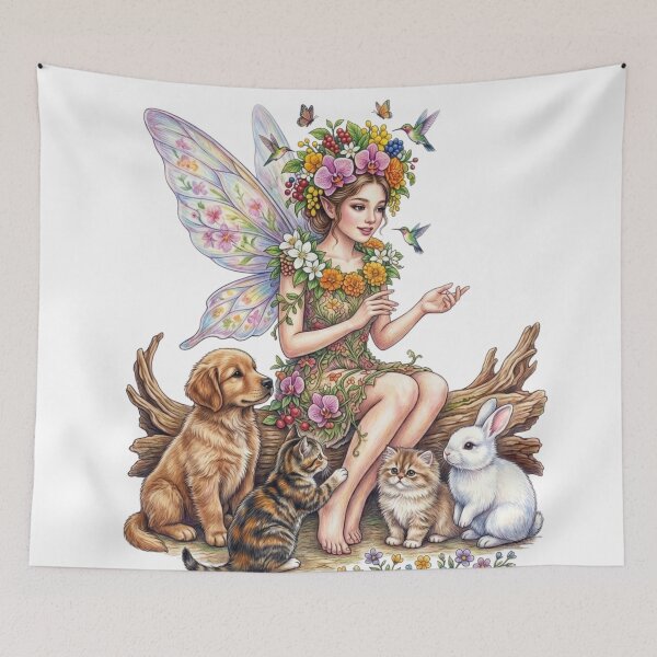 Item preview, An angel and her cute pet. designed and sold by PP&RAINBOW SHOP.