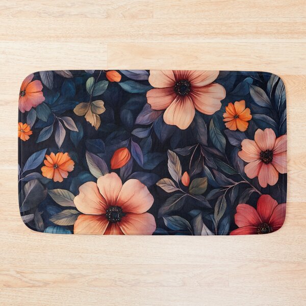 Item preview, Vintage Watercolor Midnight Floral Romantic Colorful Wildflowers designed and sold by GrinGalore.
