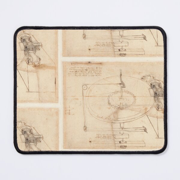 Item preview, Codex Atlanticus Folio 86r by Leonardo da Vinci Mechanical Diagram Fine Art Print designed and sold by artofuniverse.