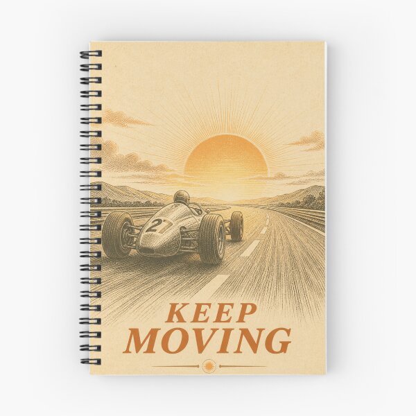 Item preview, Vintage Race Car Keep Moving Motivational T-Shirt designed and sold by MaynyStudio.