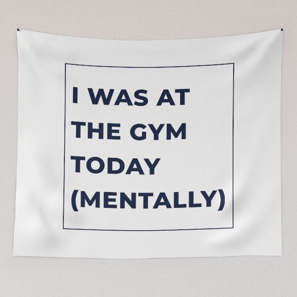 Item preview, I was at the gym today (Mentally) - Funny Gym Shirt Design designed and sold by Mouad-Doadi.