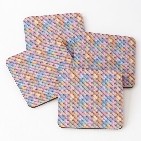 Item preview, Small Pastel Rainbow Cable Knit Basket Weave Photo Texture designed and sold by DigitaICraft.