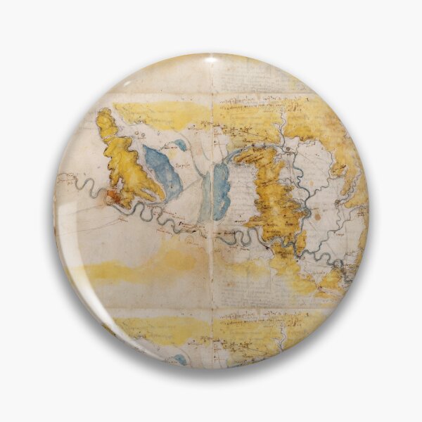 Item preview, Codex Madrid II by Leonardo da Vinci Renaissance Map Study Fine Art Print designed and sold by artofuniverse.