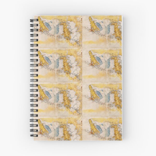 Item preview, Codex Madrid II by Leonardo da Vinci Renaissance Map Study Fine Art Print designed and sold by artofuniverse.