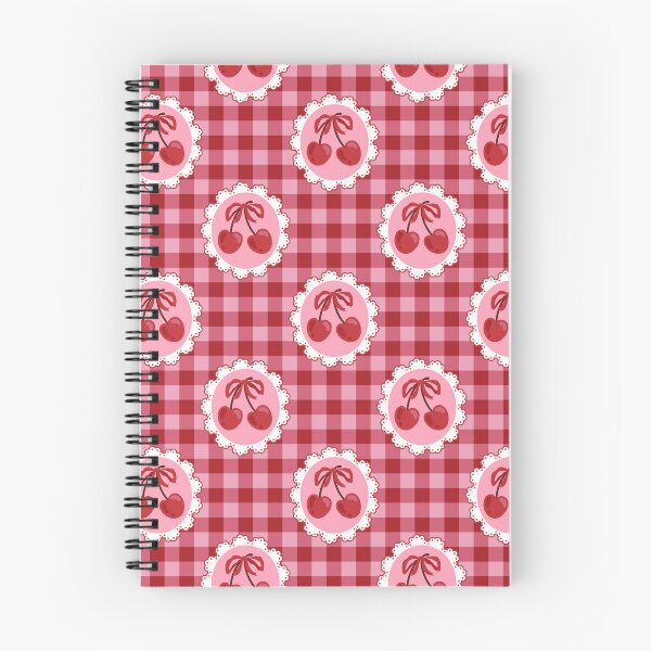 Item preview, Cherry Bow Gingham Lace Pattern designed and sold by Kusaka.art.