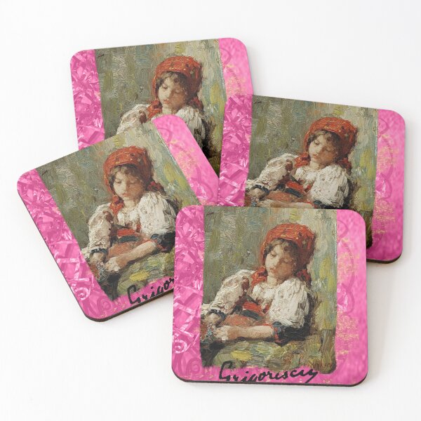 Item preview, Young Girl Portrait by Romanian Painter Nicolae Grigorescu (1900) (by ACCI) designed and sold by VanyssaGraphics.