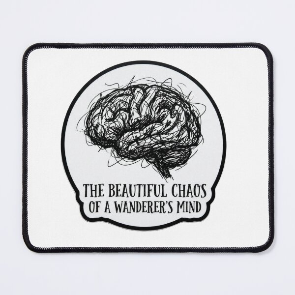 Item preview, Beautiful Chaos Of A Wanderer’s Mind – Overthinking Brain Sticker designed and sold by Elviqus Shop.