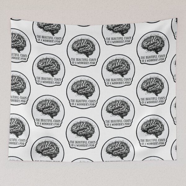 Item preview, Beautiful Chaos Of A Wanderer’s Mind – Overthinking Brain Sticker designed and sold by Elviqus Shop.