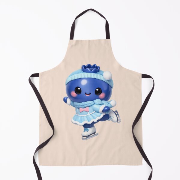 Item preview, Cute Blueberry Ice Skater | Kawaii Winter Fruit Character Art designed and sold by Moons Studio.