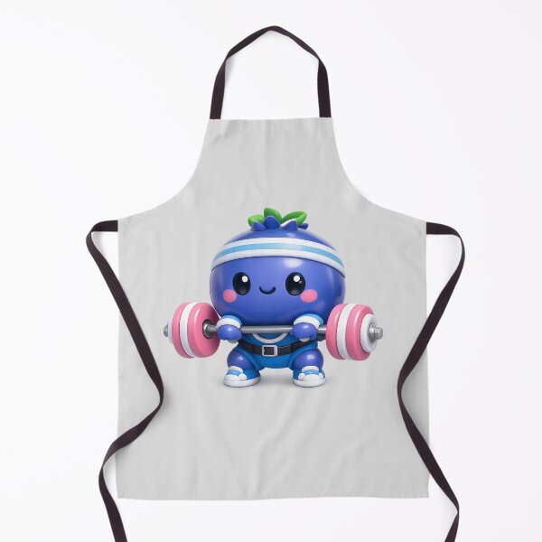 Item preview, Cute Blueberry Weightlifter | Kawaii Gym Fitness Fruit Character Art designed and sold by Moons Studio.