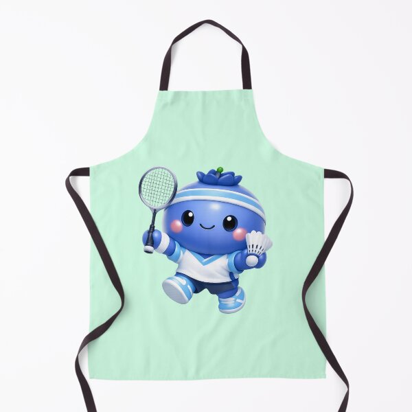 Item preview, Cute Blueberry Badminton Player | Kawaii Fruit Sports Character Art designed and sold by Moons Studio.