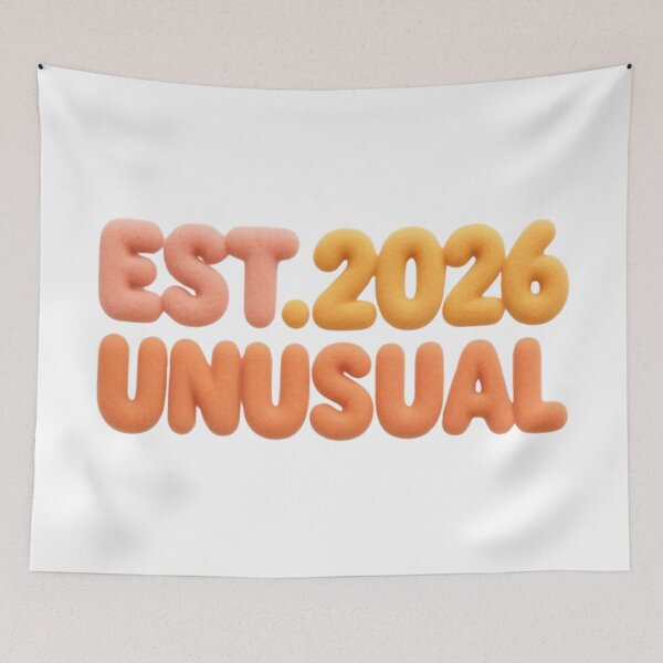 Item preview, Est. 2026 Unusual – Modern Pastel 3D Typography designed and sold by RDproject.