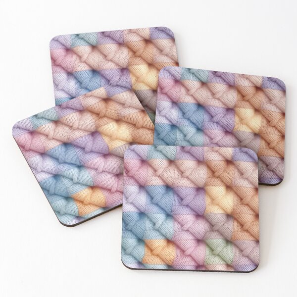 Item preview, Big Pastel Rainbow Cable Knit Basket Weave Photo Texture designed and sold by DigitaICraft.