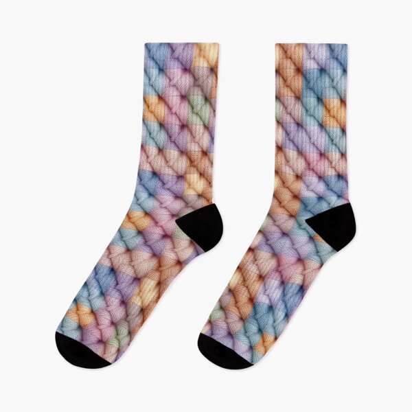 Item preview, Big Pastel Rainbow Cable Knit Basket Weave Photo Texture designed and sold by DigitaICraft.
