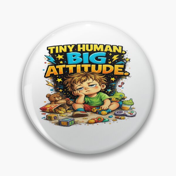 Item preview, Tiny Human Big Attitude T-Shirt – Funny Toddler Shirt, Cute Kid Humor Tee, Parenting Life Graphic Design designed and sold by Sushikidsntod.
