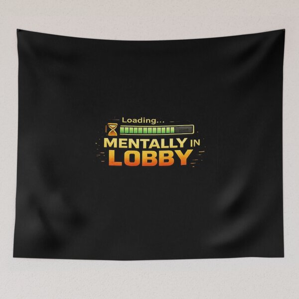 Item preview, Mentally In Lobby Loading Bar Funny Gamer Quote Gaming T-Shirt designed and sold by Artbysarmina.