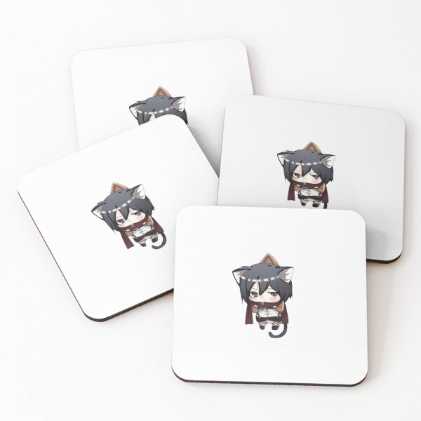 Artikelvorschau, Mikasa Ackerman Neko Cat Chibi entworfen und verkauft von LesageSecond.