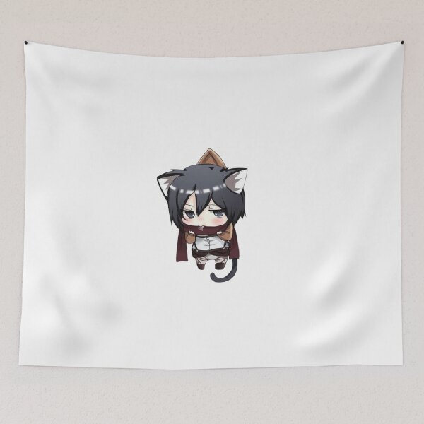 Artikelvorschau, Mikasa Ackerman Neko Cat Chibi entworfen und verkauft von LesageSecond.