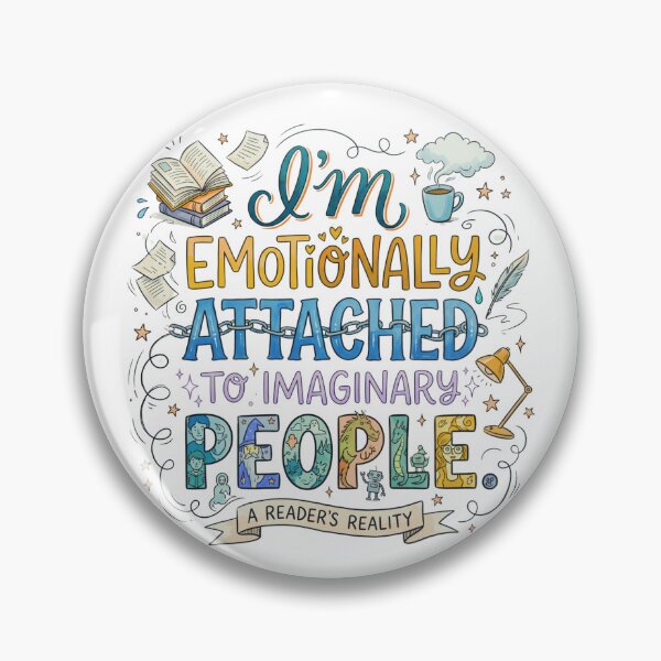 Item preview, I'm Emotionally Attached To Imaginary People Ver. 1 | Book Lover | Bookworm Gifts | Reader Humor | Bibliophile Aesthetic designed and sold by AmethystStreet.