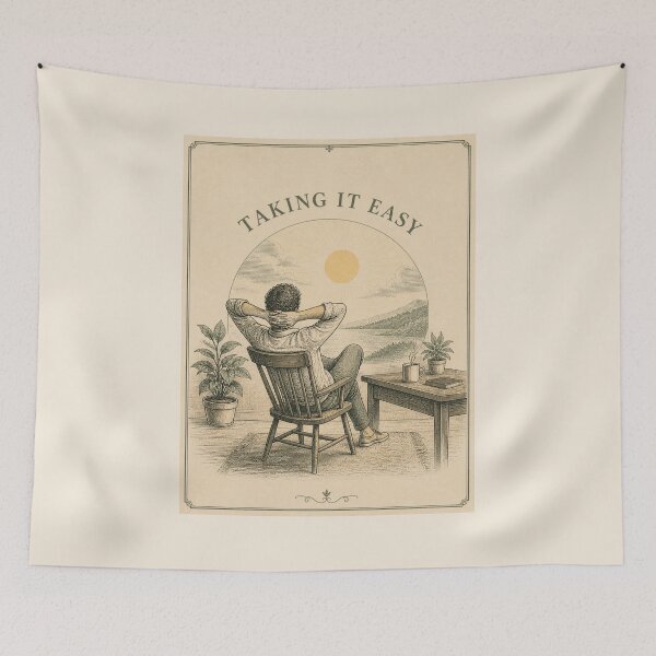 Item preview, Taking It Easy Vintage Chill Lifestyle T-Shirt designed and sold by MaynyStudio.