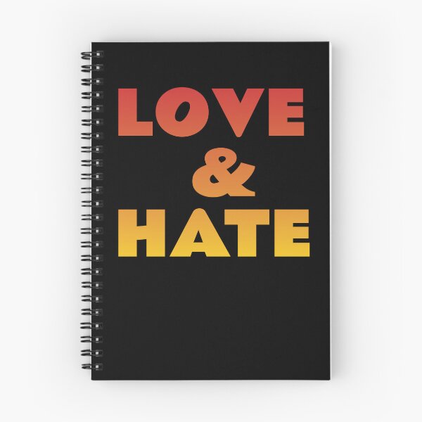 Item preview, Love and Hate Bold Typography Fire Gradient designed and sold by tineldesign.