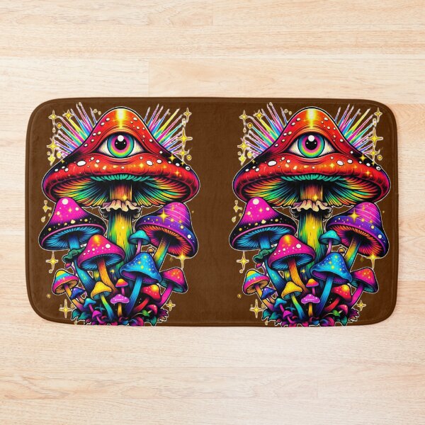 Item preview, Psychedelic Mushroom Third Eye Neon Retro Trippy - Psychedelic Art Rave Festival designed and sold by TommySpark.