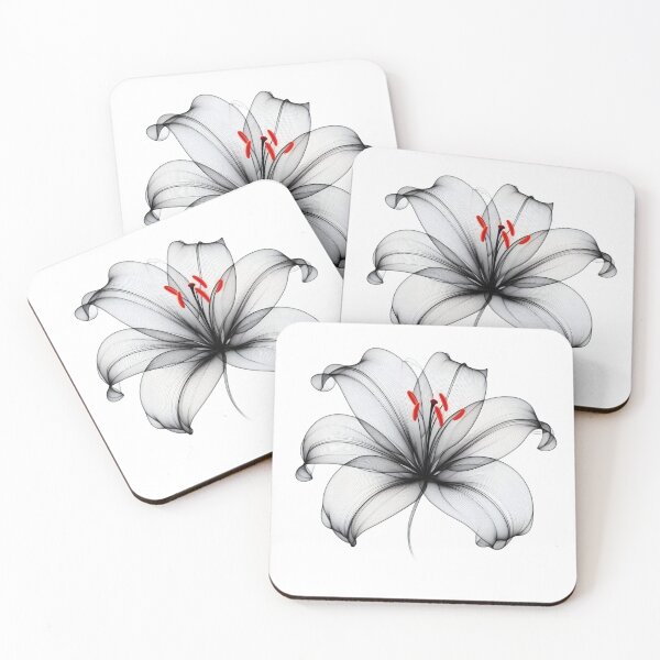 Item preview, Ethereal Black and White Lily Flower Art designed and sold by Radhamadhaba Pattachitra Vibes”.