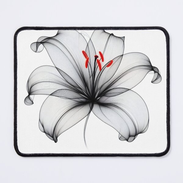 Item preview, Ethereal Black and White Lily Flower Art designed and sold by Radhamadhaba Pattachitra Vibes”.