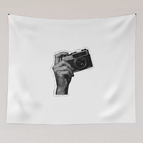 Item preview, Hand Holding Vintage Camera Photographer Sticker designed and sold by Mustangana.