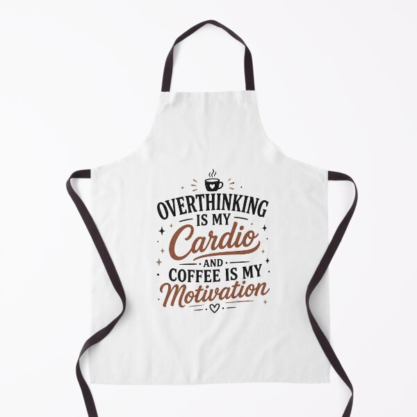 Item preview, Overthinking is My Cardio Coffee is My Motivation Funny Coffee Lover Poker Quote Design designed and sold by NBT-NOVA.