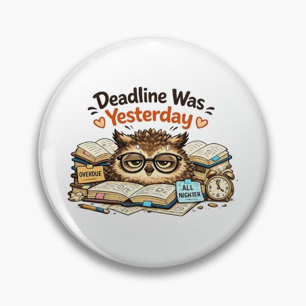 Item preview, Funny Student Gift Owl Deadline All Nighter Humor designed and sold by Gentlestate.