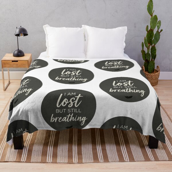 Item preview, Lost But Still Breathing – Minimalist Dark Aesthetic Quote Sticker designed and sold by Elviqus Shop.