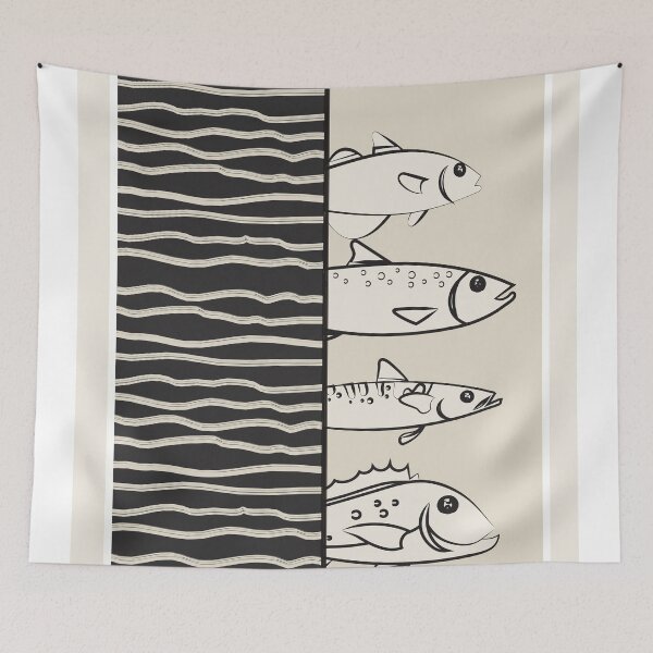 Item preview, Abstract Fishes On A Wave designed and sold by Branka Kodzoman.
