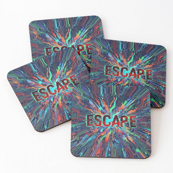Item preview, ESCAPE Glitch Art Cyberpunk Aesthetic designed and sold by MarCinu Art.