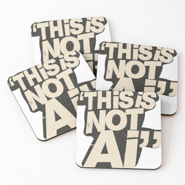 Item preview, This Is Not AI Handmade Art Sticker designed and sold by Mustangana.